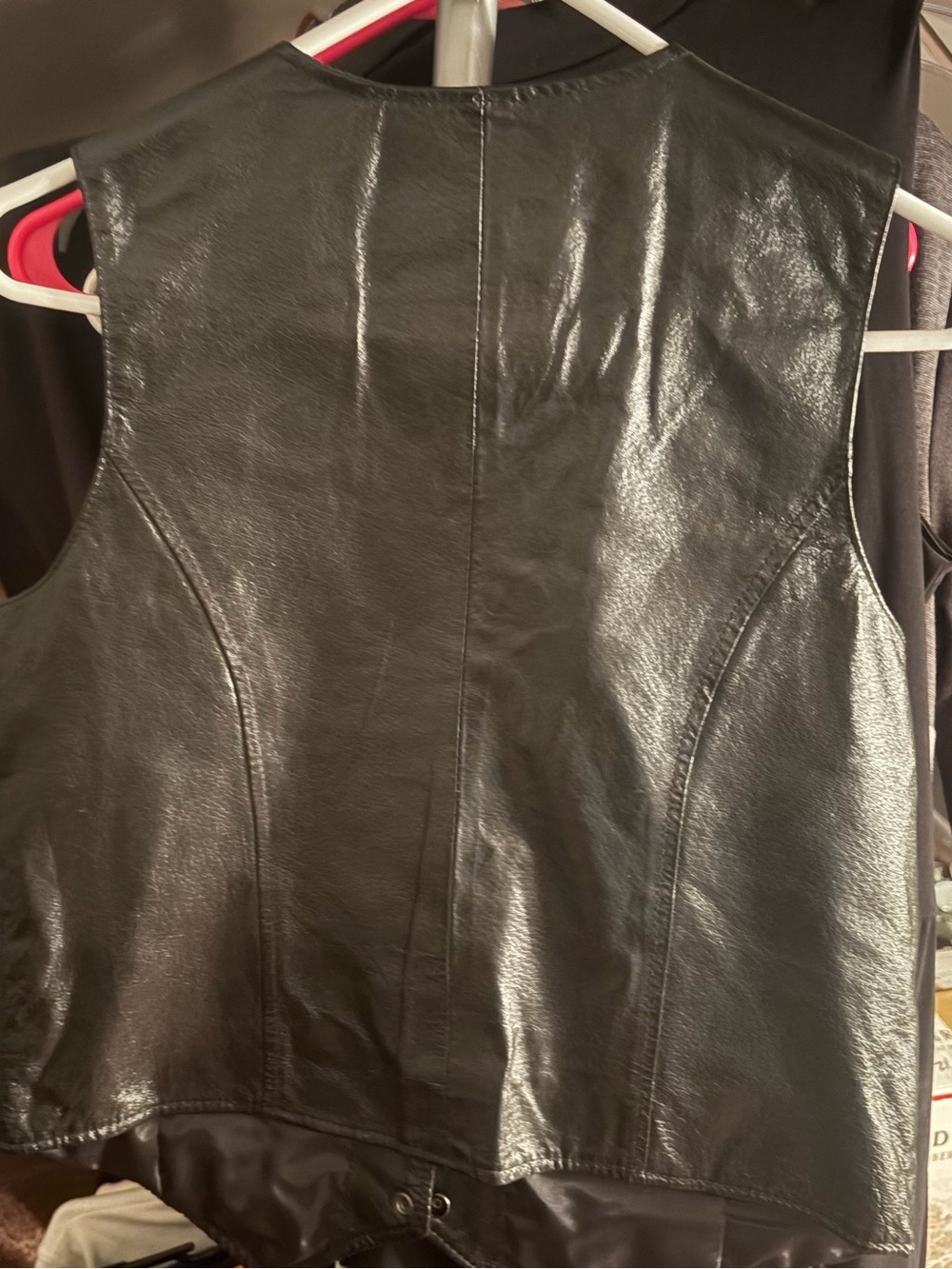 Leather USA Black Women's Leather Vest XL - Picture 2 of 2